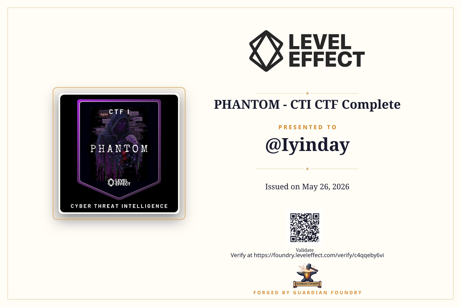 PHANTOM CTI CTF credential preview